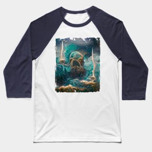 Cthulhu sea ​​monster Baseball T-Shirt